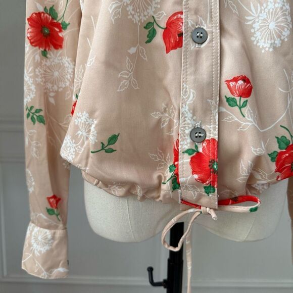 Vintage 70s Cue Trench New York Blouson Top M L - Picture 3 of 8